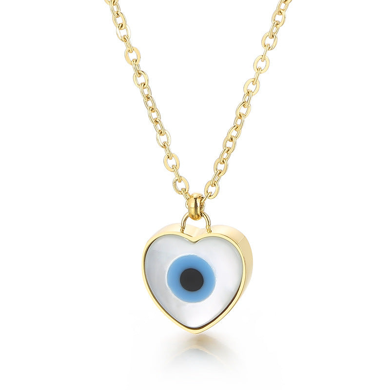 Wholesale Devil Eye Trend Gold Plated Necklaces